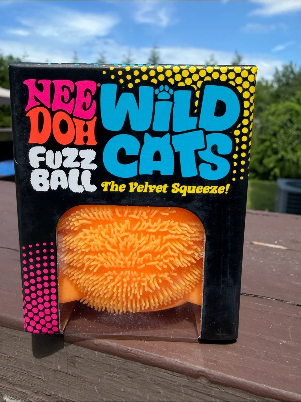 NeeDoh FuzzBall Wild Cats- Orange